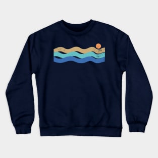 Sunset waves vintage Crewneck Sweatshirt